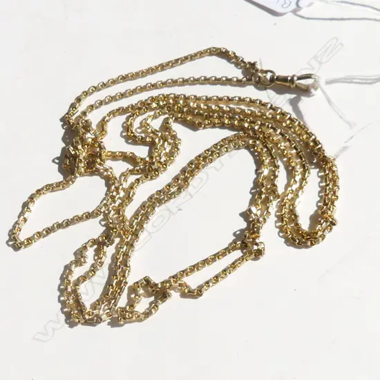 GOLD COLOURED METAL MUFF CHAIN (NOT GOLD)