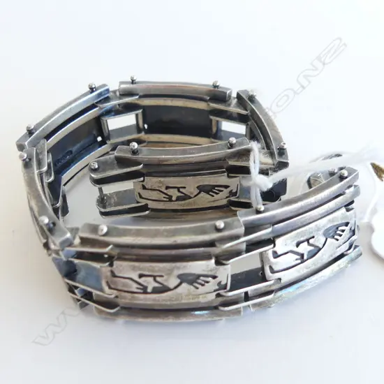 HEAVY SILVER MODERNIST DESIGNER BRACELET