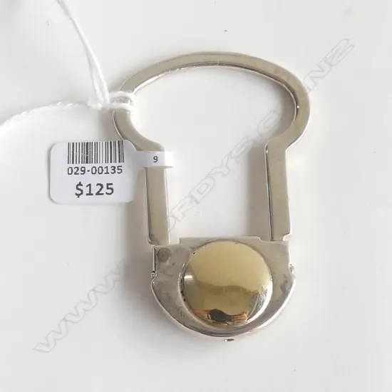 SILVER/18CT GOLD KEY RING 13.2gm