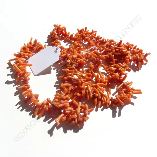 RED CORAL TWIG NECKLACE L.940mm