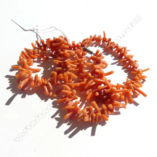 RED CORAL TWIG NECKLACE L.480mm (includes clasp)