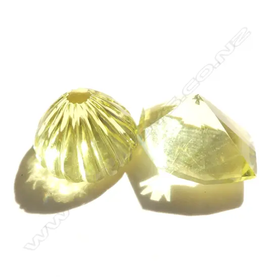 2 LEMON QUARTZ? LOOSE STONES; 6.97CT