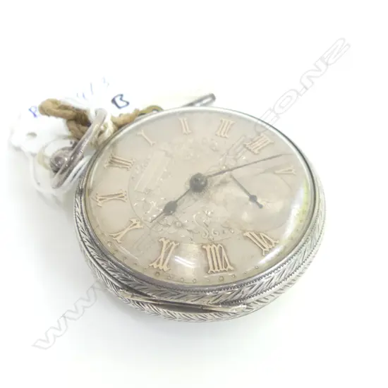 STG SILVER POCKET WATCH CHESTER 1893 FUSEE MOVT. BY JOHN FORREST LONDON