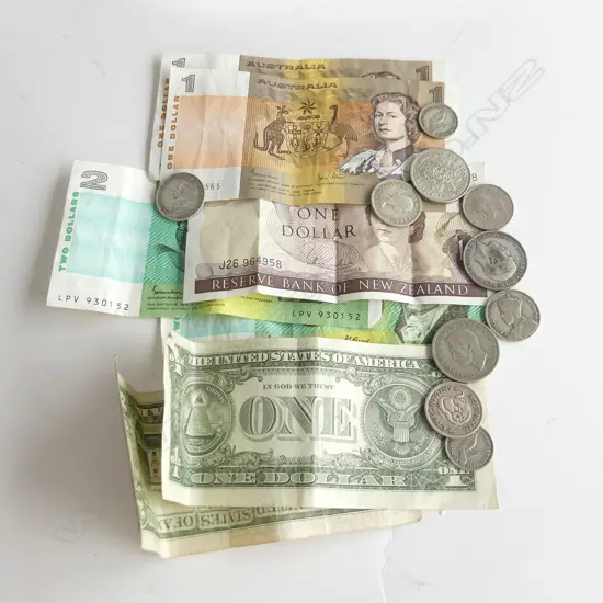 OLD AUSTRALIAN COINAGE & ASST BANK NOTES