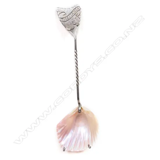 A silver Tasmanian shell teaspoon,