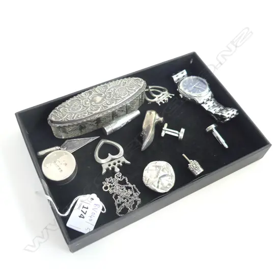 ASST. STG SILVER, SEIKO WATCH, SILVER TONE JEWELLERY