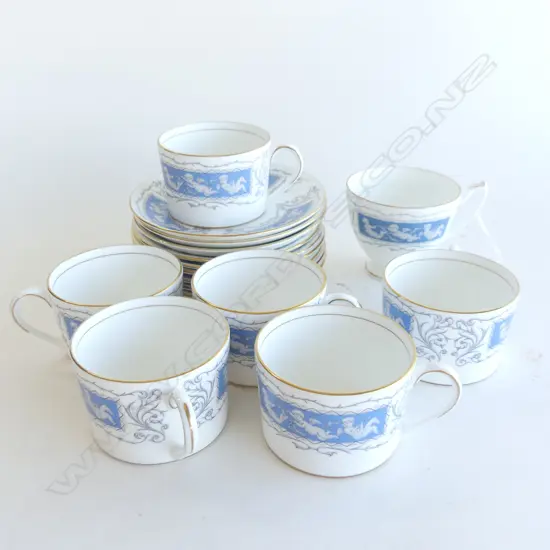 16 PCES COALPORT 'REVELRY'; 6 COFFEE CANS, TEACUP, 9 SAUCERS