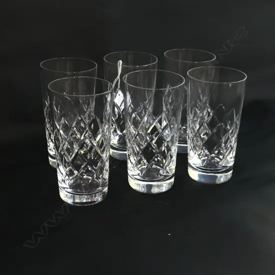 6 CRYSTAL HIGHBALL GLASSES H.135mm