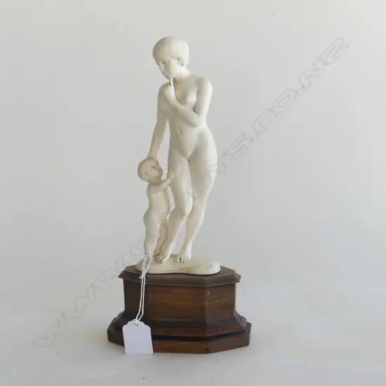 IVORY NUDE WOMAN w. CHILD H.270mm