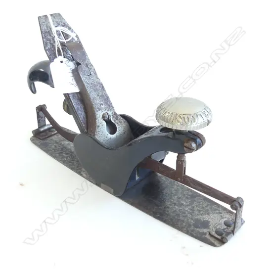 VINTAGE STANLEY WOOD PLANE No 113 FLEXIBLE METAL SOLE PATENT 9.08.03