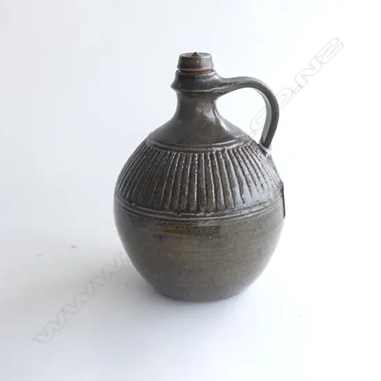 STUDIO POTTERY SALT GLAZED EWER ,H.220mm
