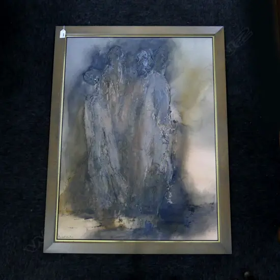 MARGARET WOOLLEY GROUP OF WOMEN OIL 1983 800x600mm