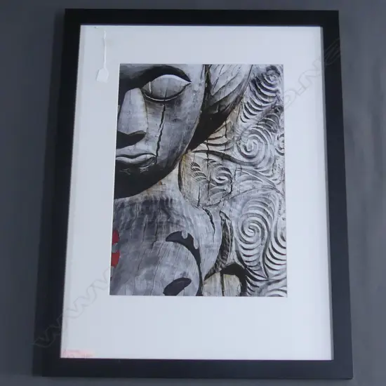 PHILLIP BAILEY PHOTO PRINT MAORI CARVING 560x400mm