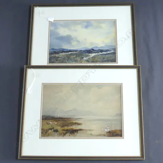 2 CONSTANCE ROCHFORT IRISH W/CS 'THE SILVER STREAMS' & 'DINGLE BAY' 280x420mm
