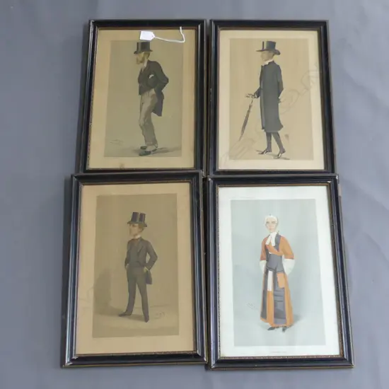 4 FRAMED SPY LITHOS 380 X 250 MM