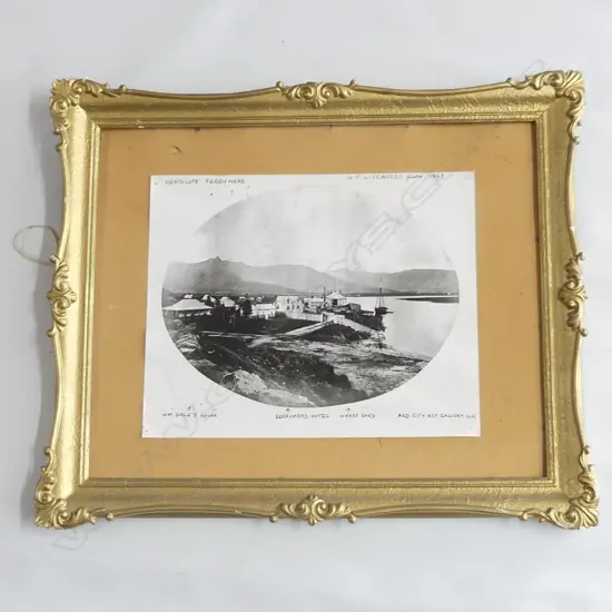 HISTORIC FRAMED PHOTOGRAPH DEPICTS FERRY MEAD HOTEL 1863. 300MM X 360MM 