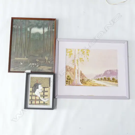 AUSTRALIAN W/C H 260mm x 360mm  A.F + NZ PRINT 'KAURI + DAVY ART WORK 'THE PEN'