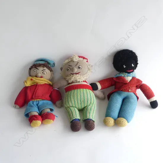 3 KNITTED SOFT TOYS AFTER ENID BLYTON