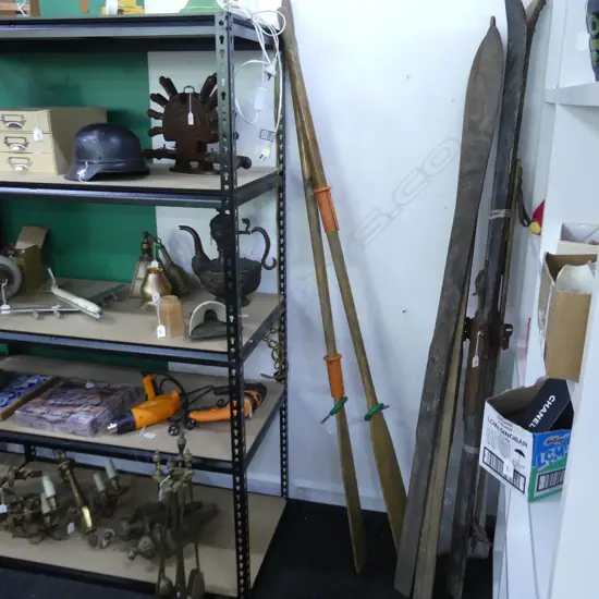 PR VINTAGE NZ WOODEN OARS L 1970MM