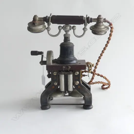 ORIGINAL ERICSSON & CO 'SKELETON' PHONE  C1910 NB :SOME DAMAGE TO THE CRADLE SUPPORT