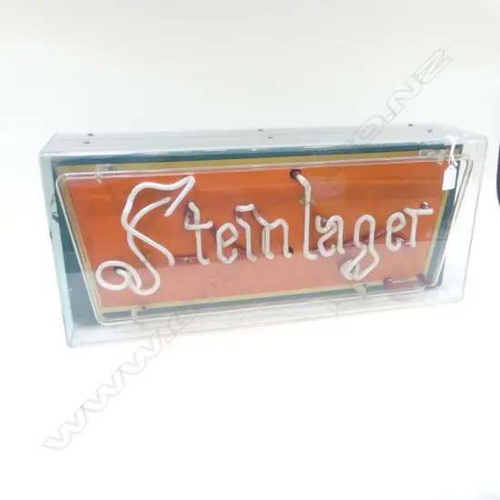 VINTAGE NEON STEINLAGER SIGN AF W.620mm