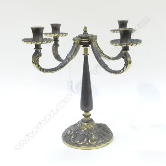 BRASS 4 ARM CANDELABRA H.320mm