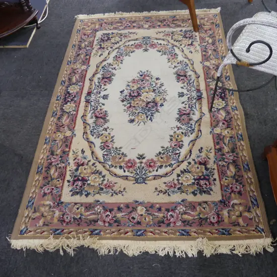 AUBUSSON STYLE MACHINE KNOTTED RUG 1820x1200mm