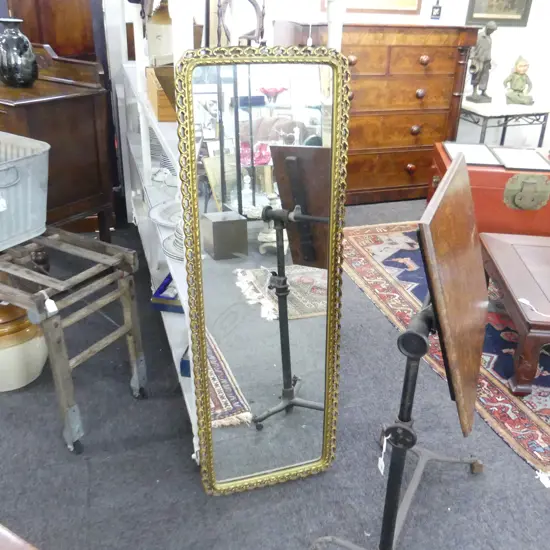 GILT FRAMED DRESSING MIRROR 1200x400mm