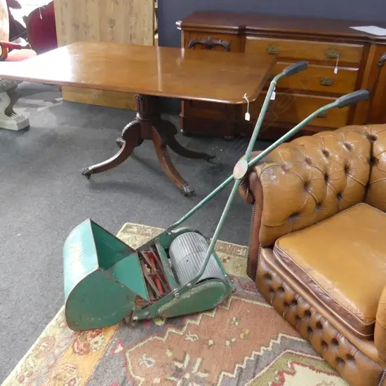 VINTAGE GREEN 'WEBB' LAWN MOVER / ROLLER