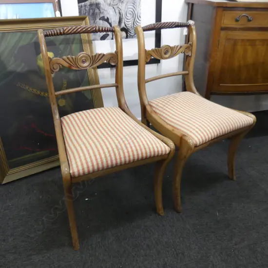 PR REGENCY, SABRE LEG DINING CHAIRS 