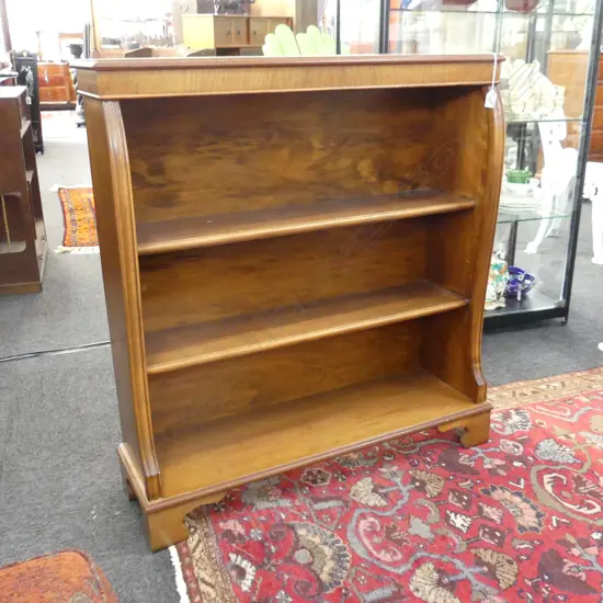 VINTAGE WOODEN BOOK SHELF - 3 SHELVES L 900 H 980MM