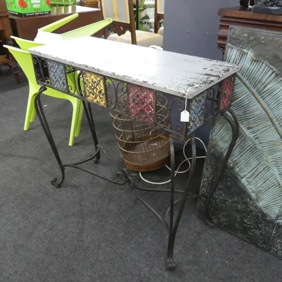 METAL CONSOLE TABLE 900x380x800mm