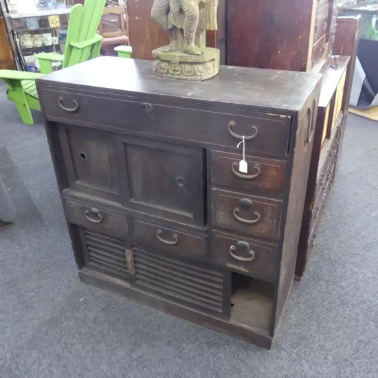 JAPANESE CEDAR MERCHANT CHEST H.903mm