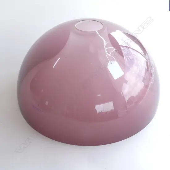 1970S PLASTIC 'OPALINE' SMOKEY COLORED PENDANT LIGHTSHADE