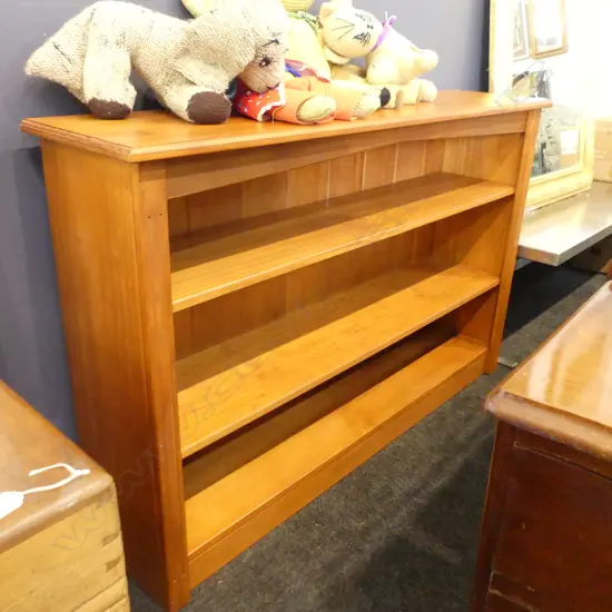 PINE BOOKCASE w. 2 ADJUSTABLE SHELVES 1235x290x800mm