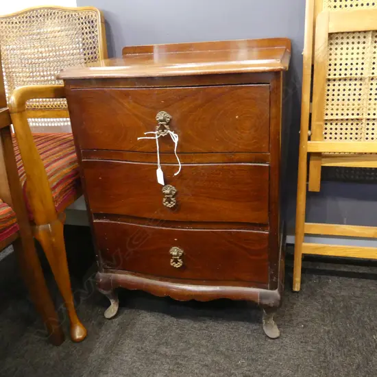 QUEEN ANNE STYLE BEDSIDE DRAWERS