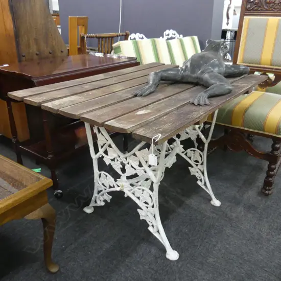 OUTDOOR TABLE CAST IRON BASE 1020x730x700mm