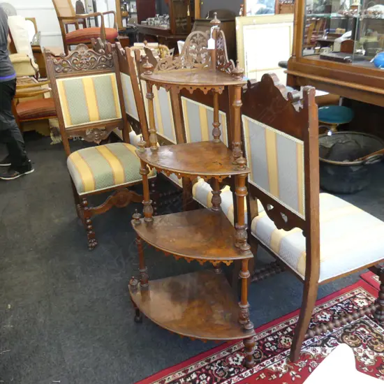 VICTORIAN 4 TIER CORNER WHAT NOT H.1365mm