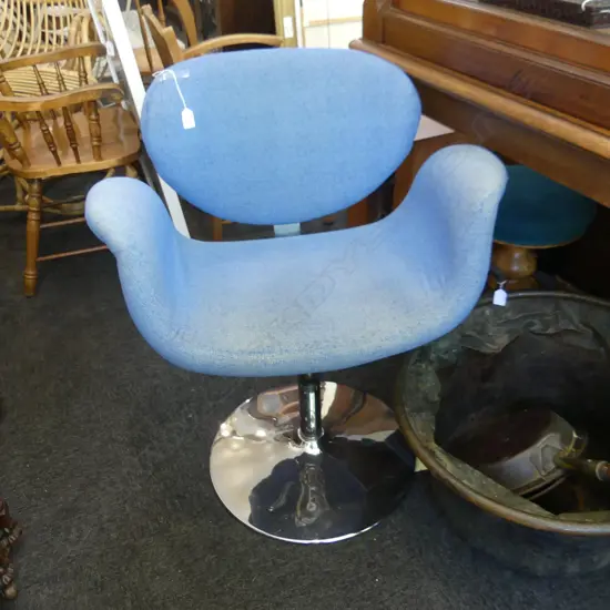 BLUE 'SWAN' STYLE CHAIR
