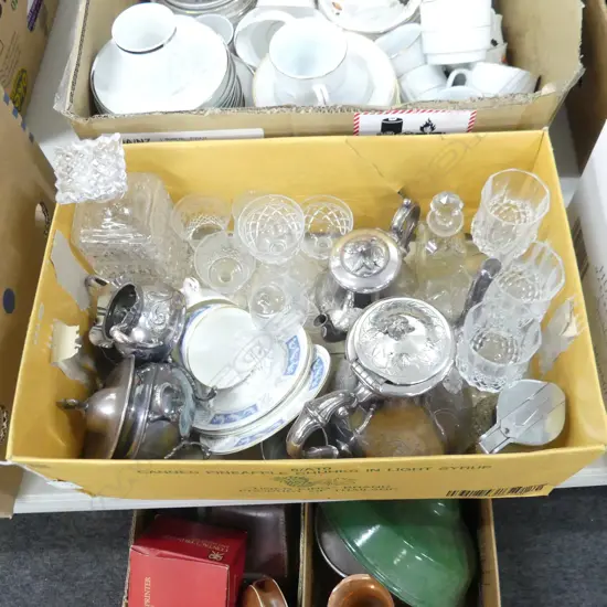 BOX LOT ASST. CRYSTAL, EP, CHINA ETC