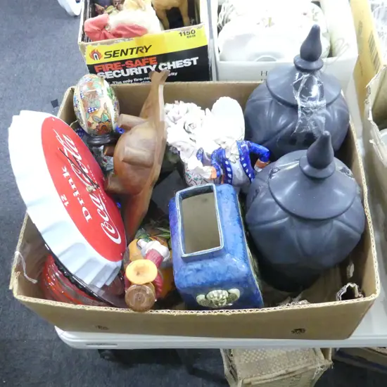 BOX LOT ASST. CERAMICS ETC