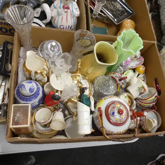 BOX LOT ASST. CHINA & CRYSTAL