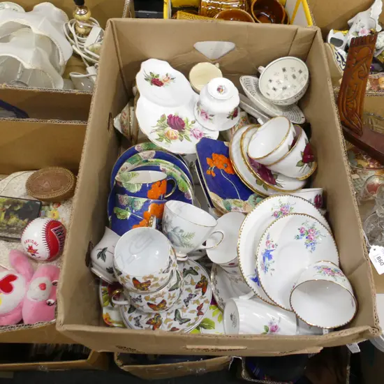 BOX LOT ASST. TRIOS, ROYAL ALBERT ETC