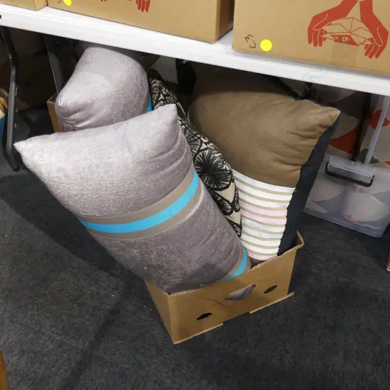 4 ASST CUSHIONS, INCL 3 LG