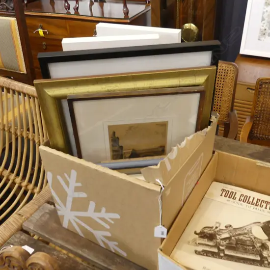 BOX LOT ASST. ARTWORKS / PRINTS