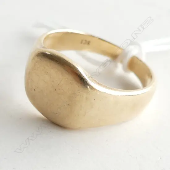 9CT GOLD SIGNET RING 6.2GMS SIZE R