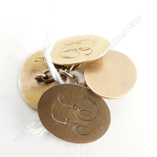 PR 9CT GOLD CUFFLINKS 6.24gms