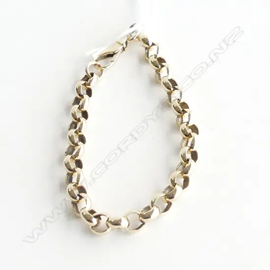 9CT GOLD BELCHER LINK BRACELET 10.6gms