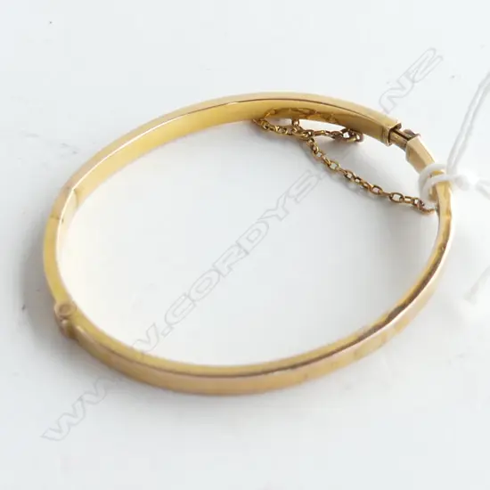 CHILD'S 9CT GOLD HALLMARKED HINGED BANGLE 3.2GMS