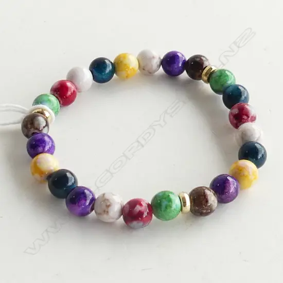MULTI COLOURED BEAD YOGA CHAKRA BRACELET